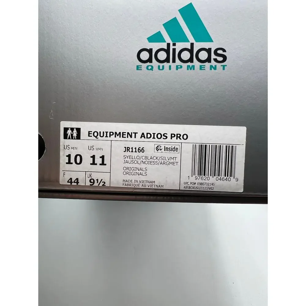 Adidas Equipment Adios pro “Solar Yellow Core Black” size 10 men’s